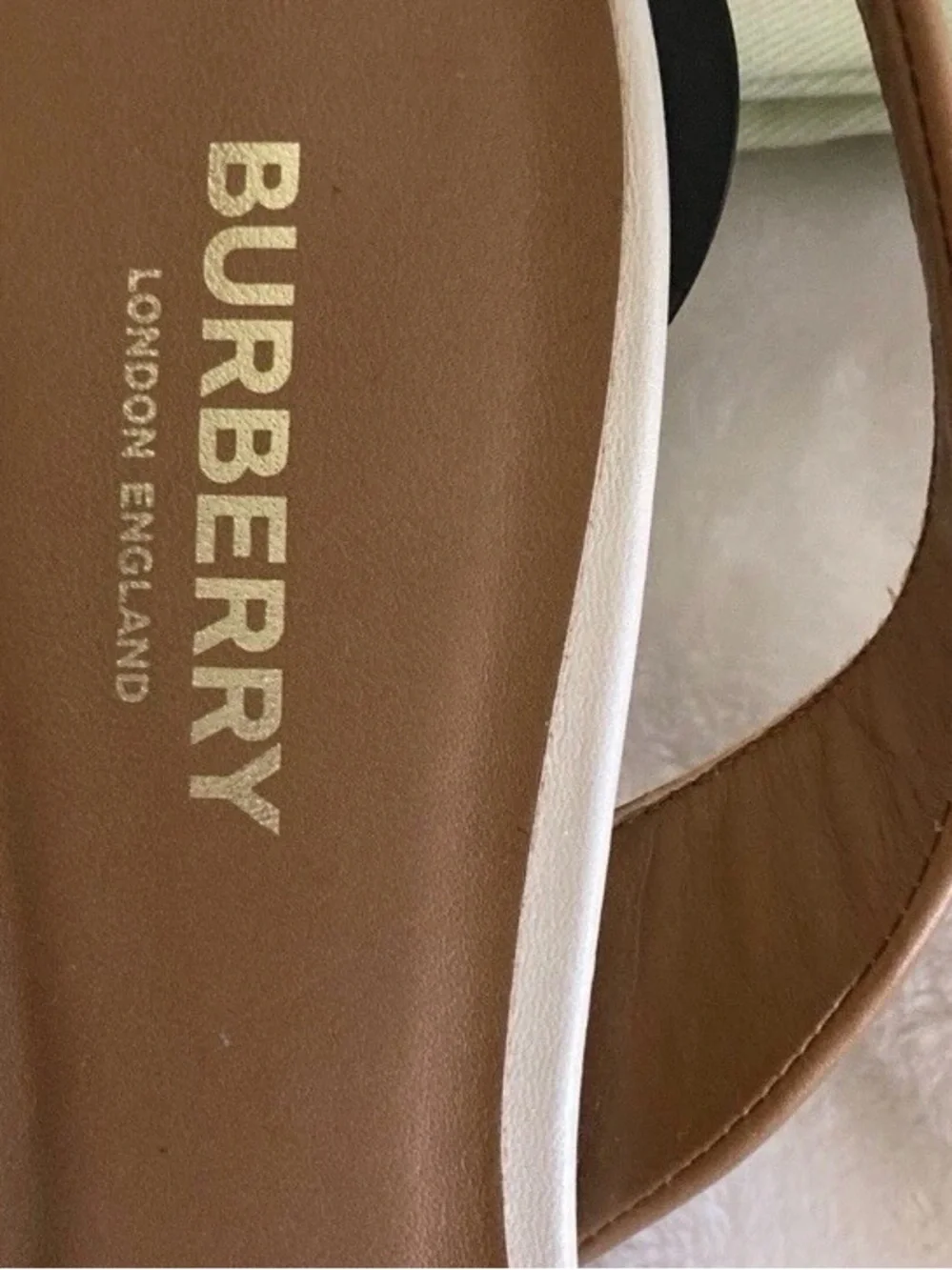 Burberry Leticia Women's Slingback Pointed-Toe kitten heel Pumps in Tan size 40